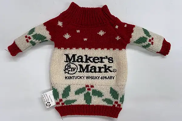 Knitted jacquard wine bottle sweater