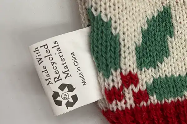Recycled yarn wine bottle sweater