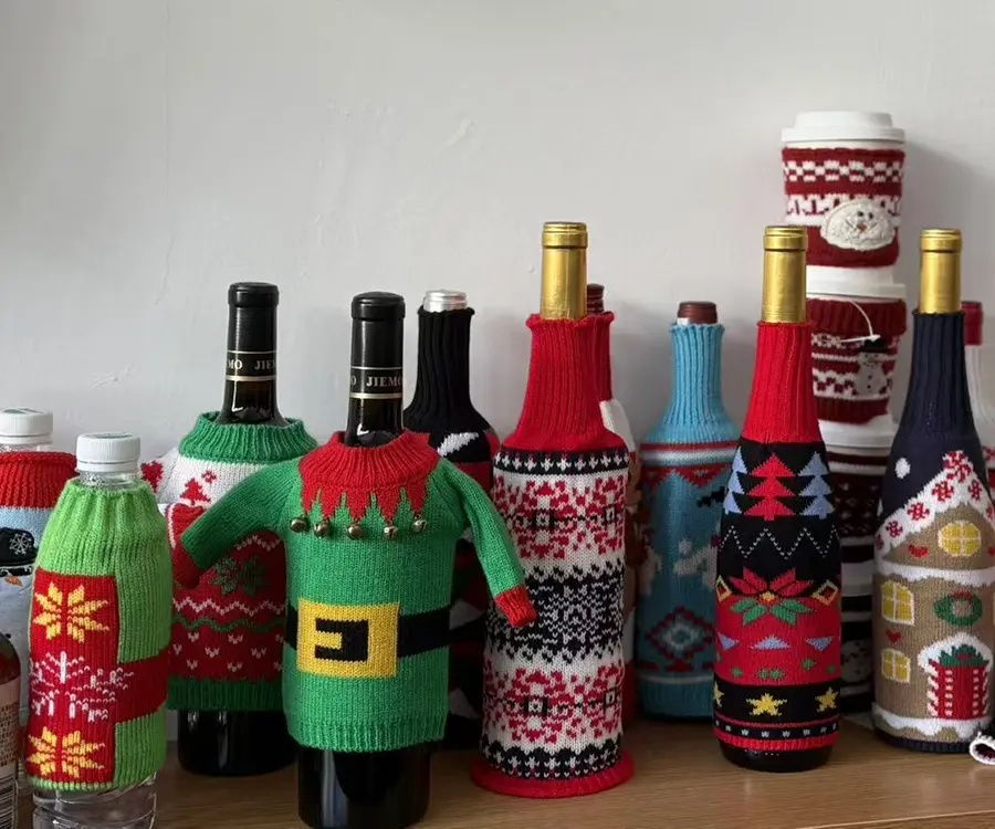 Custom Wine bottle sweater samples for brands