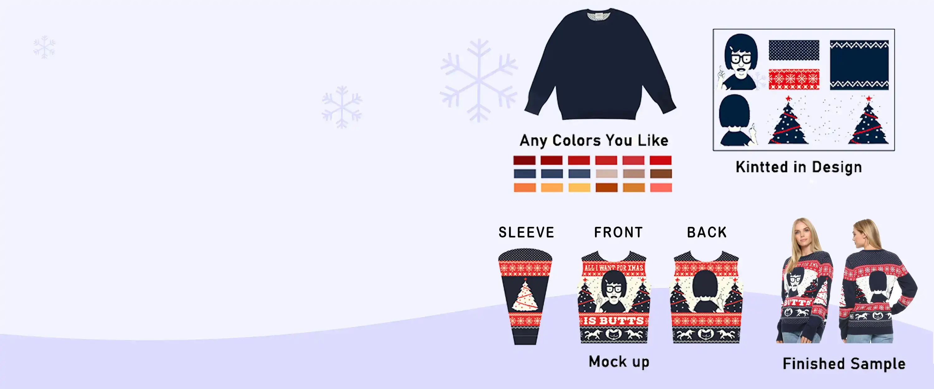 Custom corporate Christmas sweater with logo