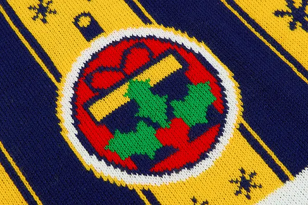 Jacquard knitting detail close-up