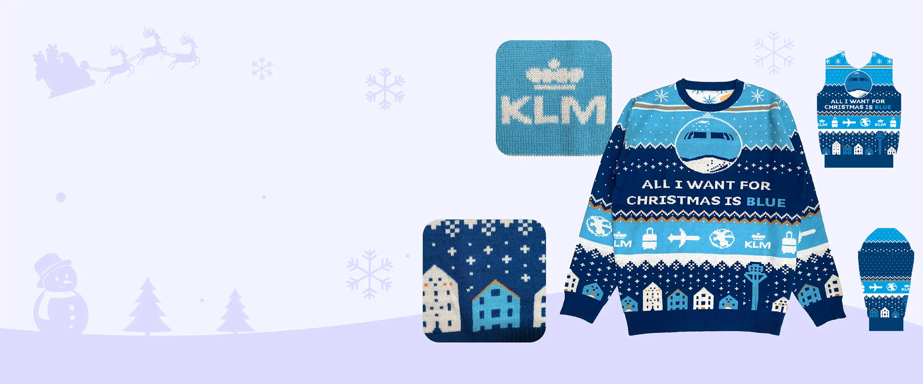 Custom recycled-yarn Christmas jumpers for brands