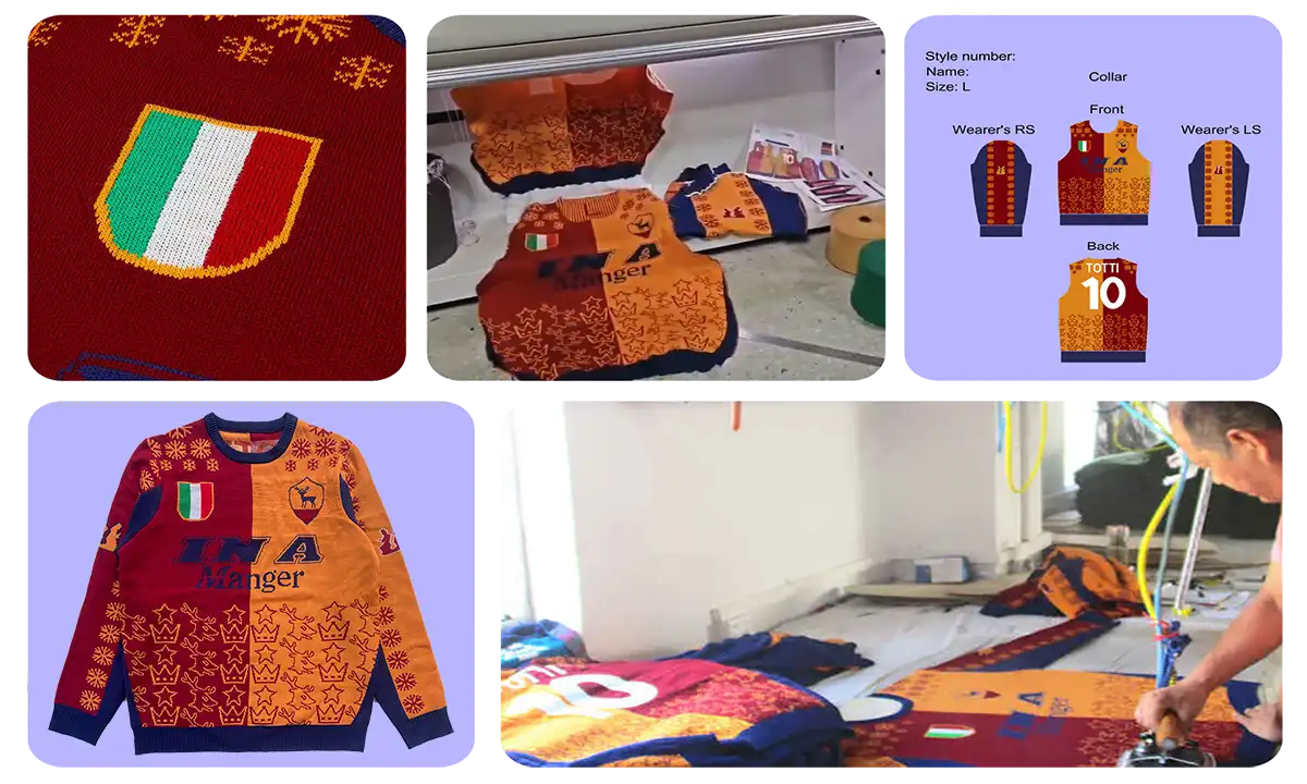 Custom Christmas sweater production process