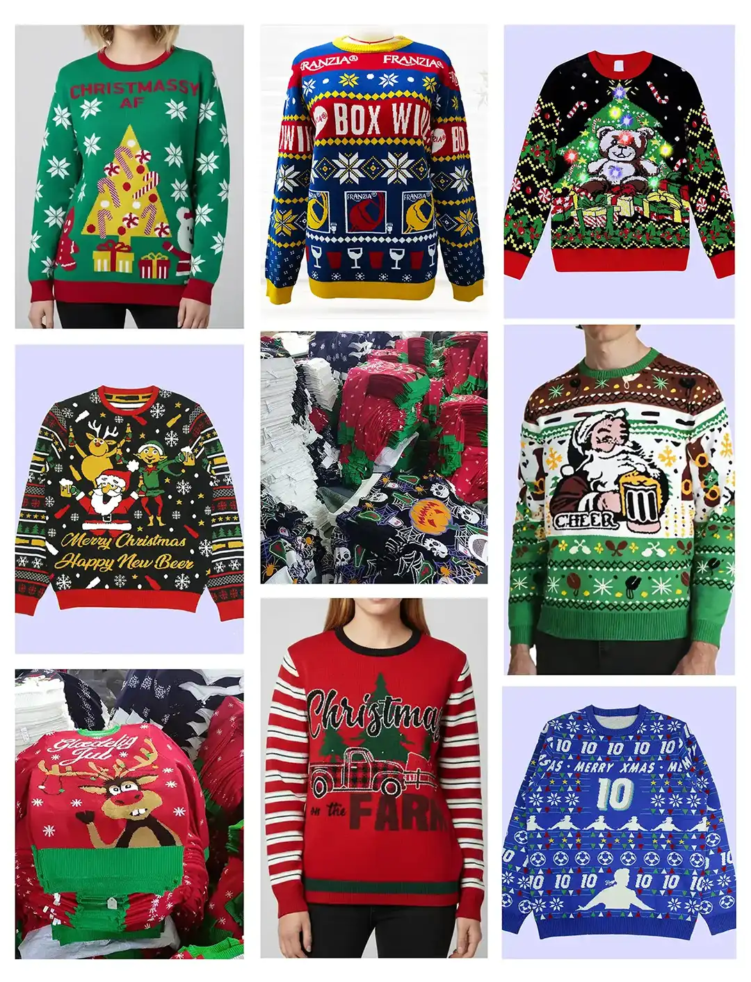 Custom Christmas sweaters made for clients