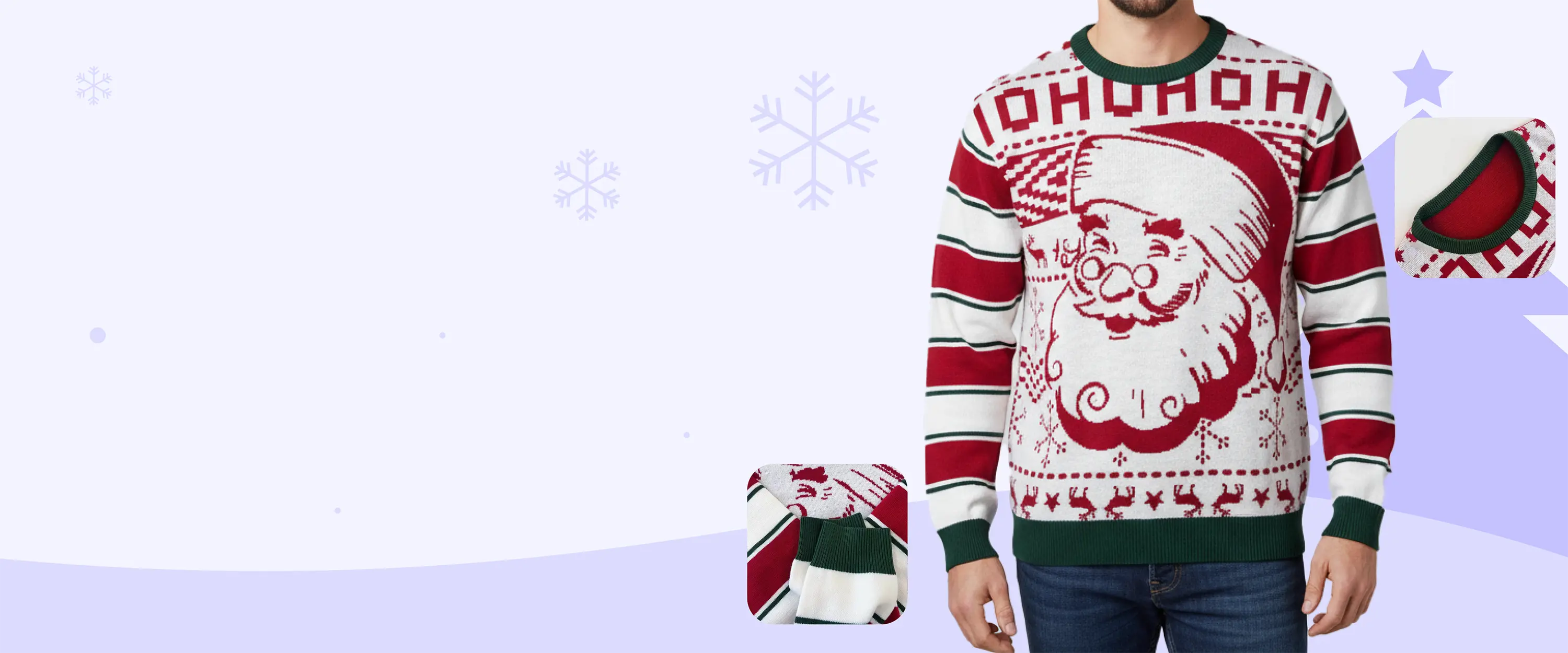 Custom Christmas sweaters for brands and teams