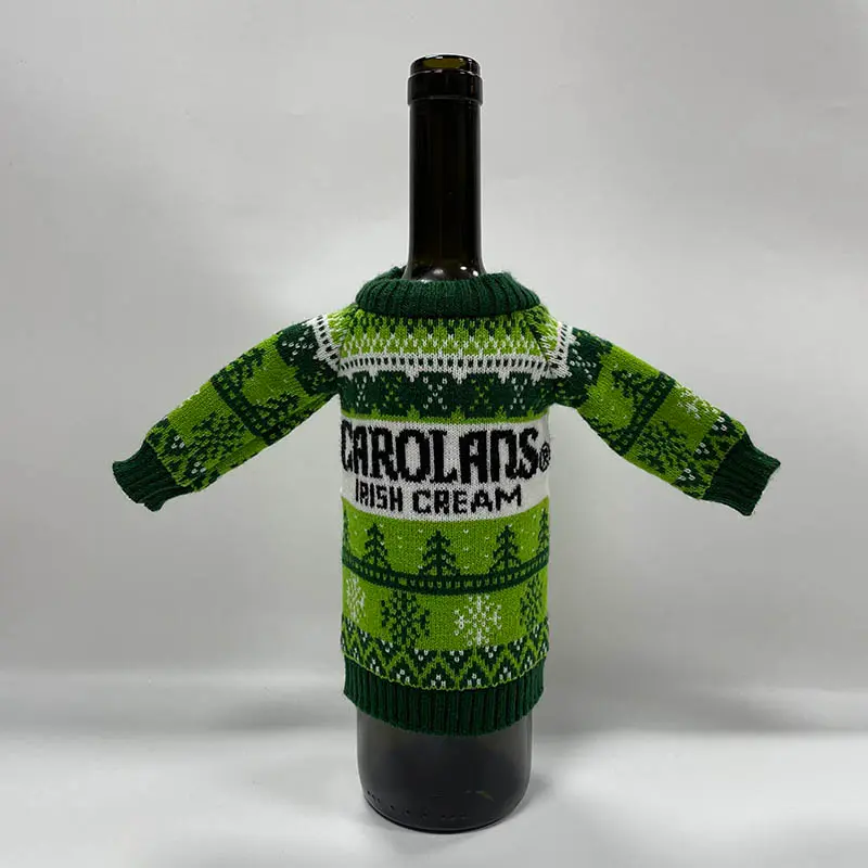 Custom Christmas bottle sweater template for holiday promotions