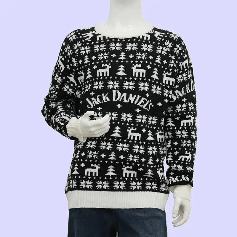 Front view custom knitted Christmas jumper