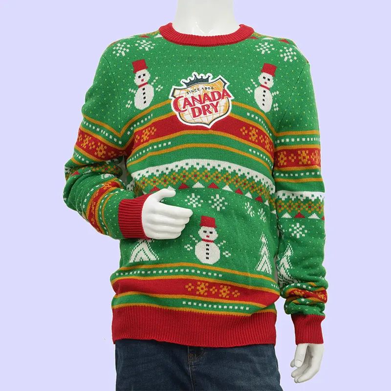 Ugly Christmas sweater bulk design layout with knit-in pattern