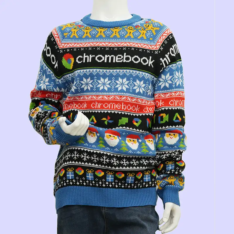 Custom crewneck Christmas sweaters for brands and teams