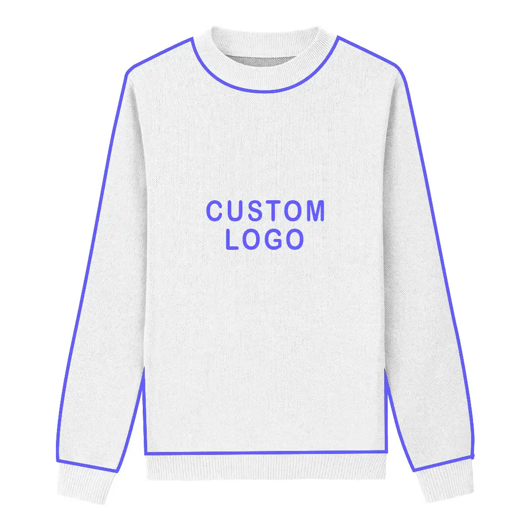 Custom logo Christmas crewneck sweaters template