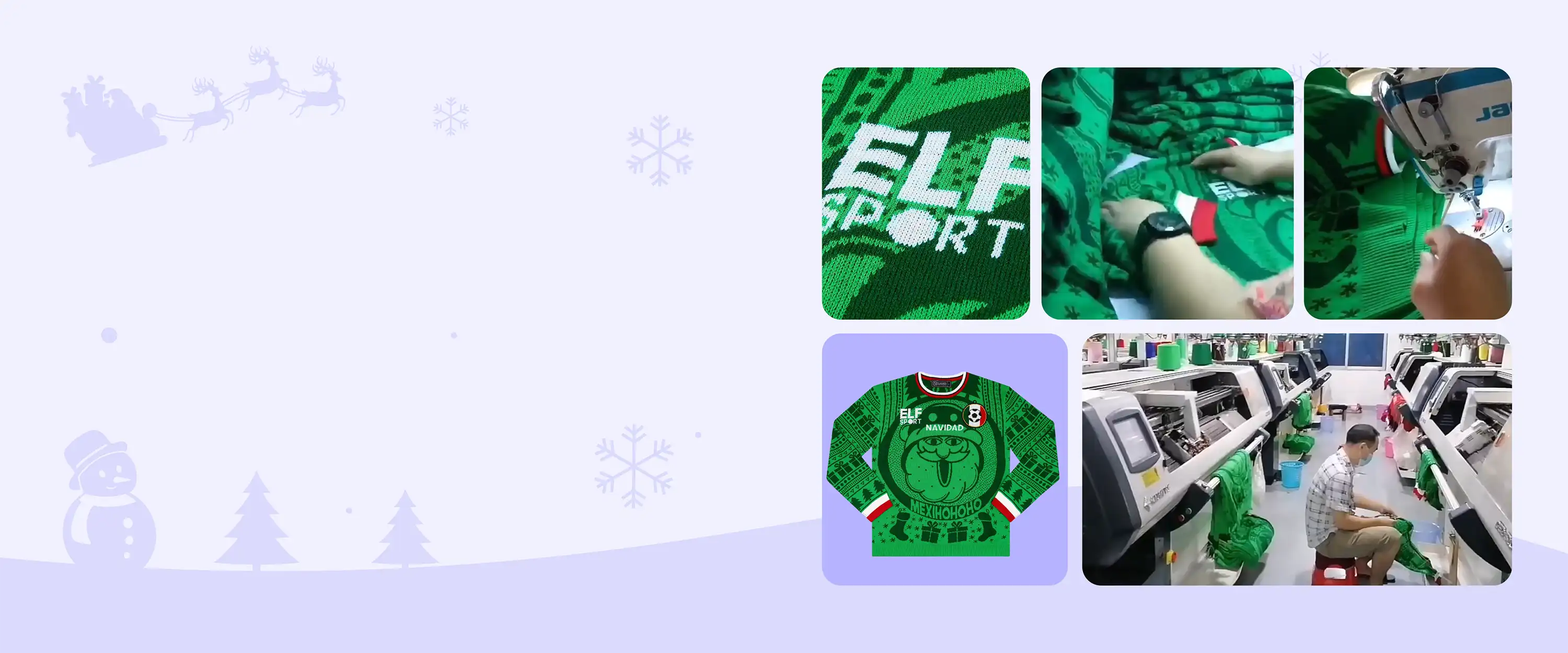 Custom Christmas sweater design to finished product