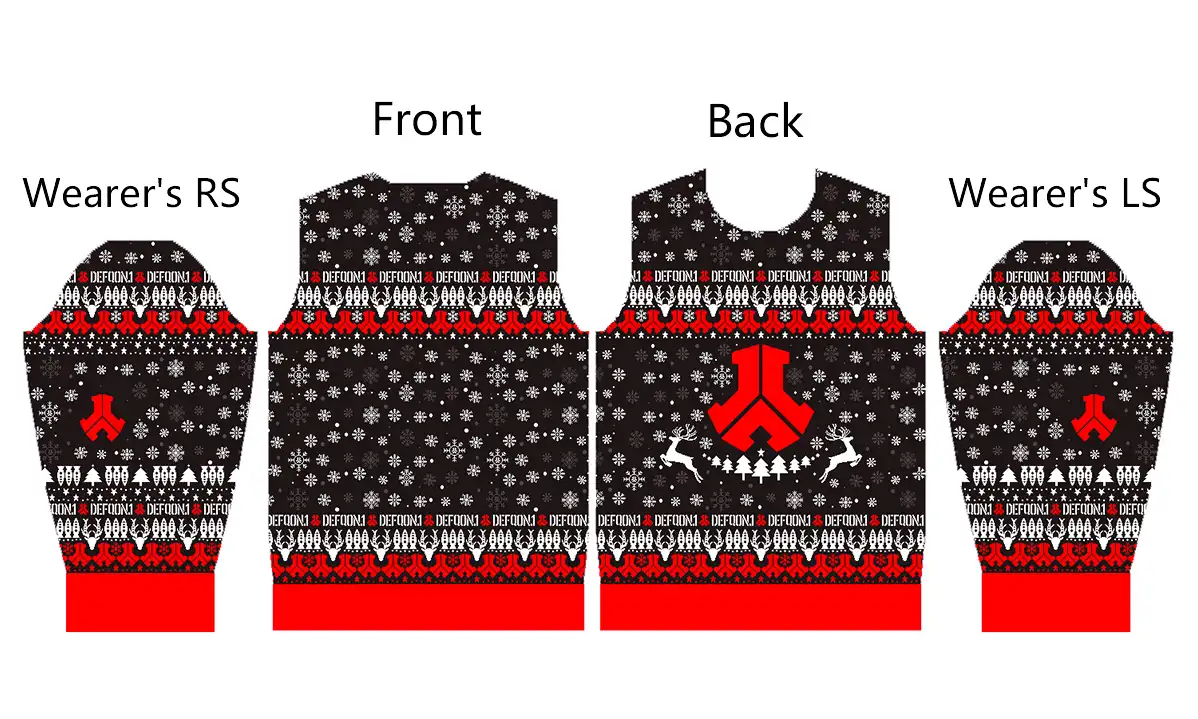 Christmas sweater design converted into sample mockup