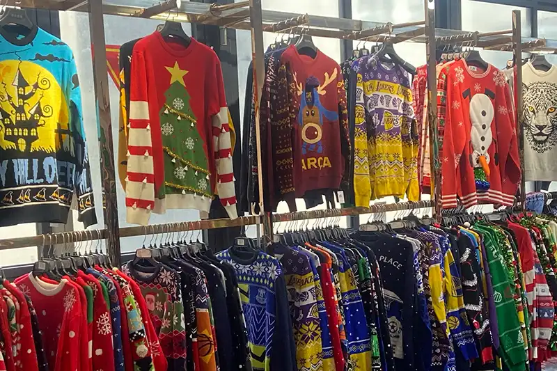 Custom Christmas sweater samples for brand and wholesale orders