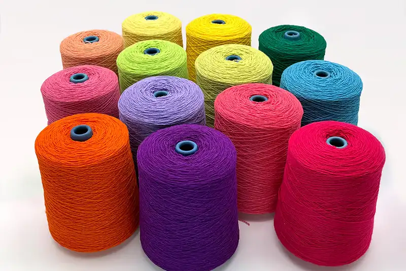 100% acrylic yarn used for custom Christmas sweater production